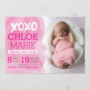 Faire-part de naissance de XOXO