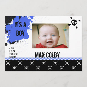 Faire-part de naissance du punk rock du garçon