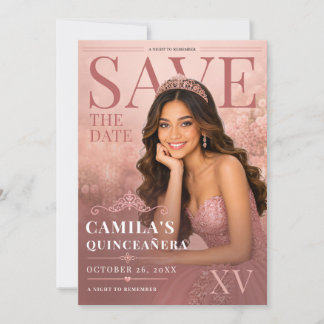 Faire-part de Naissance élégant pour Quinceanera R