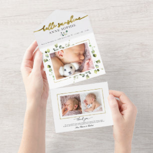 Faire-part de naissance et carte de remerciement a