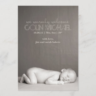 Faire-part de naissance fait sur commande