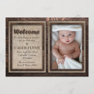 Faire-part de naissance fait sur commande de photo