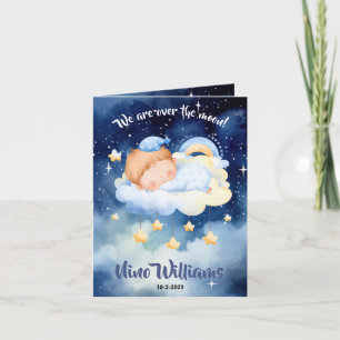 Faire-part de naissance fantaisiste garçon - Nuage