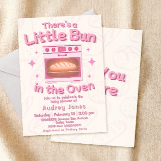 Faire-Part de Naissance Fille « Bun in the Oven »