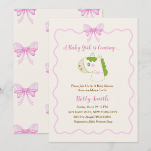 Faire-Part de Naissance Fille Cheval Rose Personna