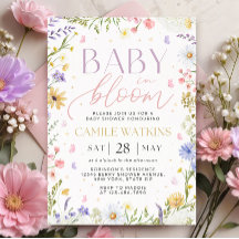 Faire-Part de Naissance Fleur des Champs Baby In B