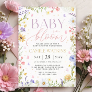 Faire-Part de Naissance Fleur des Champs Baby In B