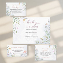 Faire-Part de Naissance Fleurie Baby in Bloom