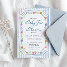 Faire-Part de Naissance Fleurie Baby in Bloom