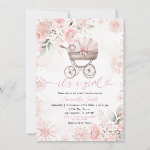 Faire-part de naissance Fleurs de Hiver pour Bébé 
