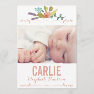FAIRE-PART DE NAISSANCE FLORAL DOUX DE %PIPE%