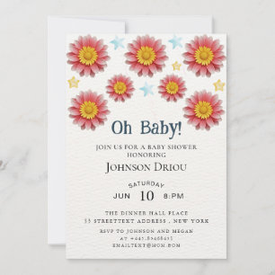 Faire-Part de Naissance Floral Oh Baby