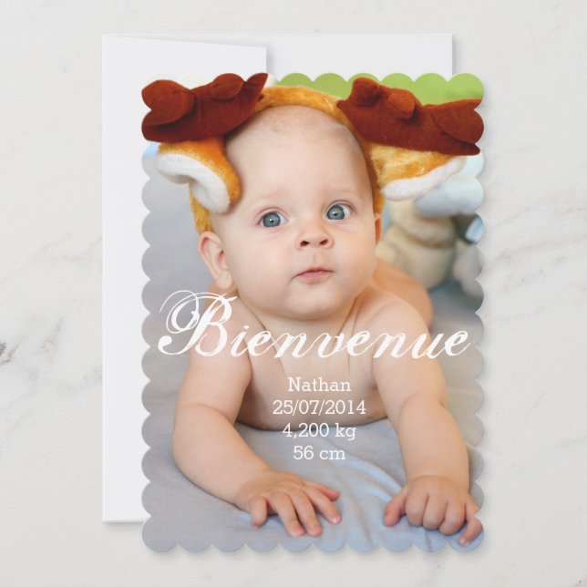 Faire-part de naissance Garçon (Devant)