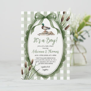 Faire-Part de Naissance Garçon Canard Colvert Baby