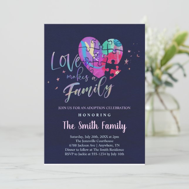 Faire-part de naissance / Invitation à une fête d' (Debout devant)