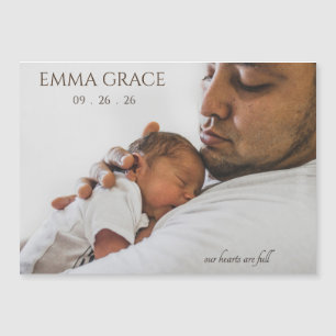 Faire-part de naissance magnétique photo moderne i