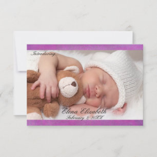 Faire-part de naissance magnifique pour fille de 3