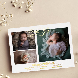 Faire-part de naissance moderne avec photo de bébé