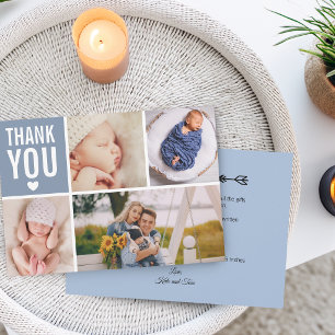 Faire-Part de Naissance Moderne Remerciements Phot