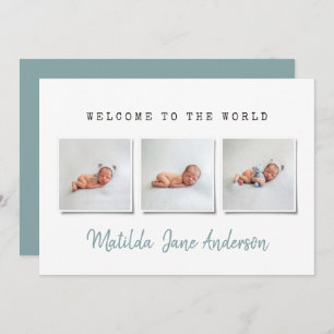 faire-part de naissance multi-photo moderne