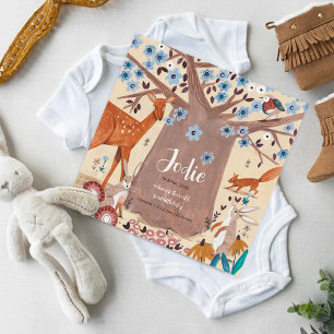 Faire-part de naissance neutre animal de bois mou