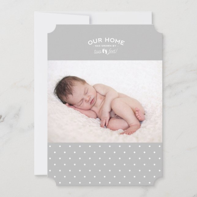 Faire-part de naissance : notre maison a grandi de (Devant)