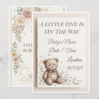 Faire-part de naissance ourson mignon