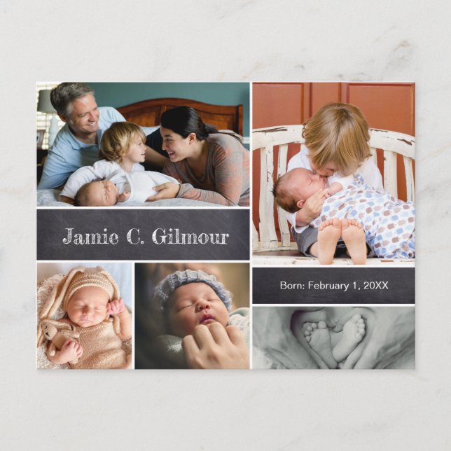 Faire-part de naissance personnalisé Deuxième bébé (Devant)