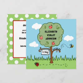 Faire-part de naissance Personnalisée de l'arbre d