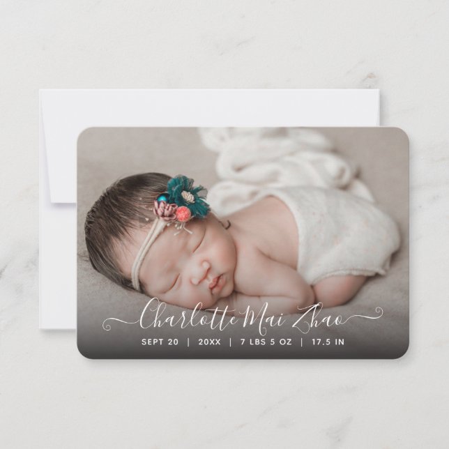 Faire-part de naissance photo (Devant)