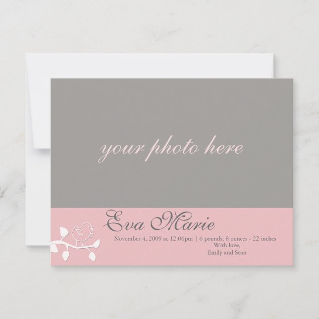 Faire-part de naissance photo (Devant)