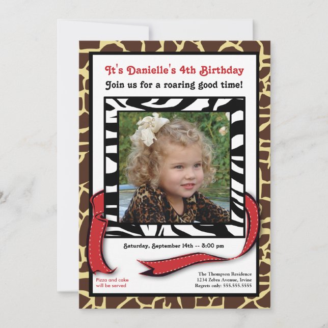 Faire-part de naissance photo avec impression d'an (Devant)