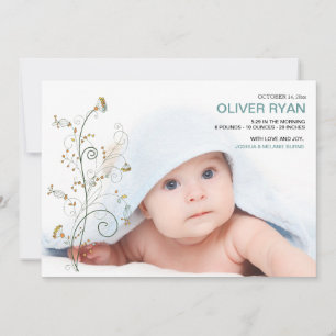 Faire-part de naissance photo Baby Vines