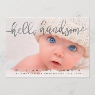FAIRE-PART DE NAISSANCE PHOTO   Bonjour beau scrip