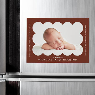 Faire-part de naissance photo Brown moderne