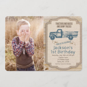 Faire-part de naissance Photo camion de cerf TOUT
