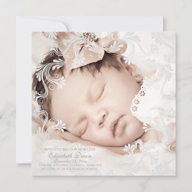 Faire-part de naissance photo Cercle of Love (Devant)