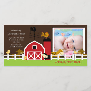 Faire-part de naissance PHOTO D'Animaux Agricoles