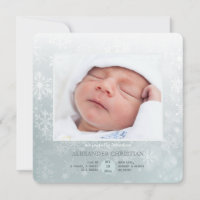 Faire-part de naissance photo d'arrivée hivernale