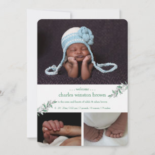 Faire-part de naissance photo de bienvenue de l'ap