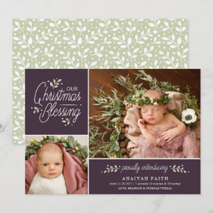 Faire-part de naissance photo de Noël