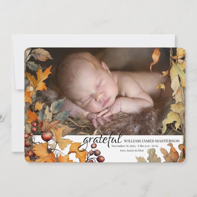 Faire-part de naissance photo de reconnaissance (Devant)