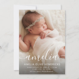 Faire-part de naissance photo de script de signatu