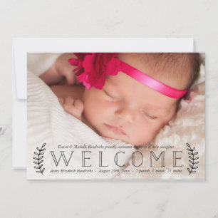 Faire-part de naissance photo de superposition bot