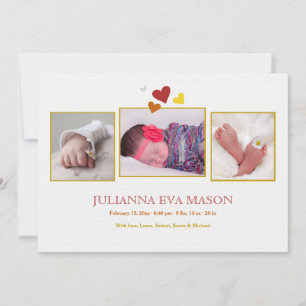 Faire-part de naissance photo d'introduction