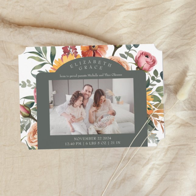 Faire-part de naissance photo du paysage de la fro (Créateur téléchargé)