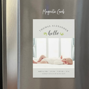 Faire-part de naissance photo magnétique de minusc