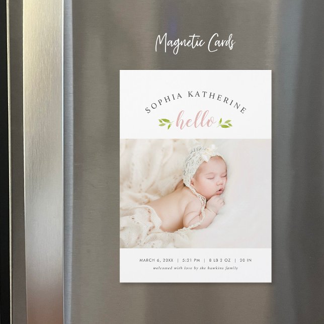 Faire-part de naissance photo magnétique de minusc (Créateur téléchargé)