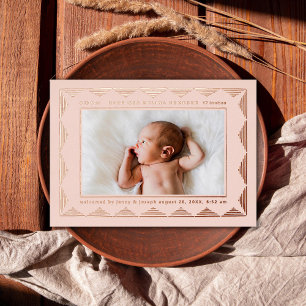 Faire-part de naissance photo Motif triangle ligne