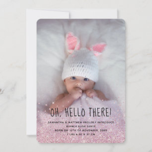 Faire-part de naissance photo Ombre Parties scinti